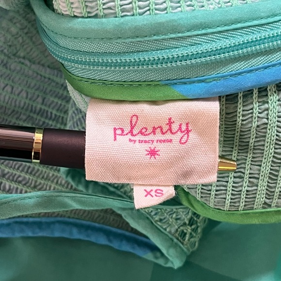 Plenty by Tracy Reese Dress Womens XS Midi Halter Smocked Check Plaid Preppy - Picture 8 of 13